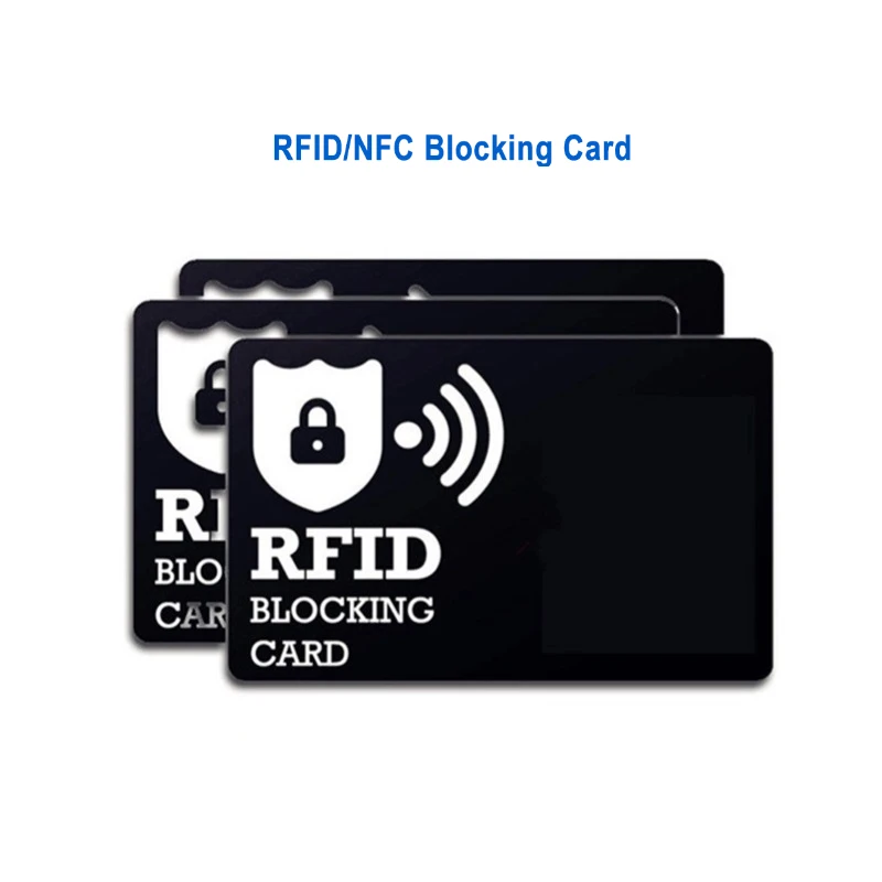 50 Uds. Tarjetas de bloqueo RFID NFC tarjeta de crédito de débito Protector de pasaporte juego de bloqueador diseño antirrobo inteligente bloqueador RFID