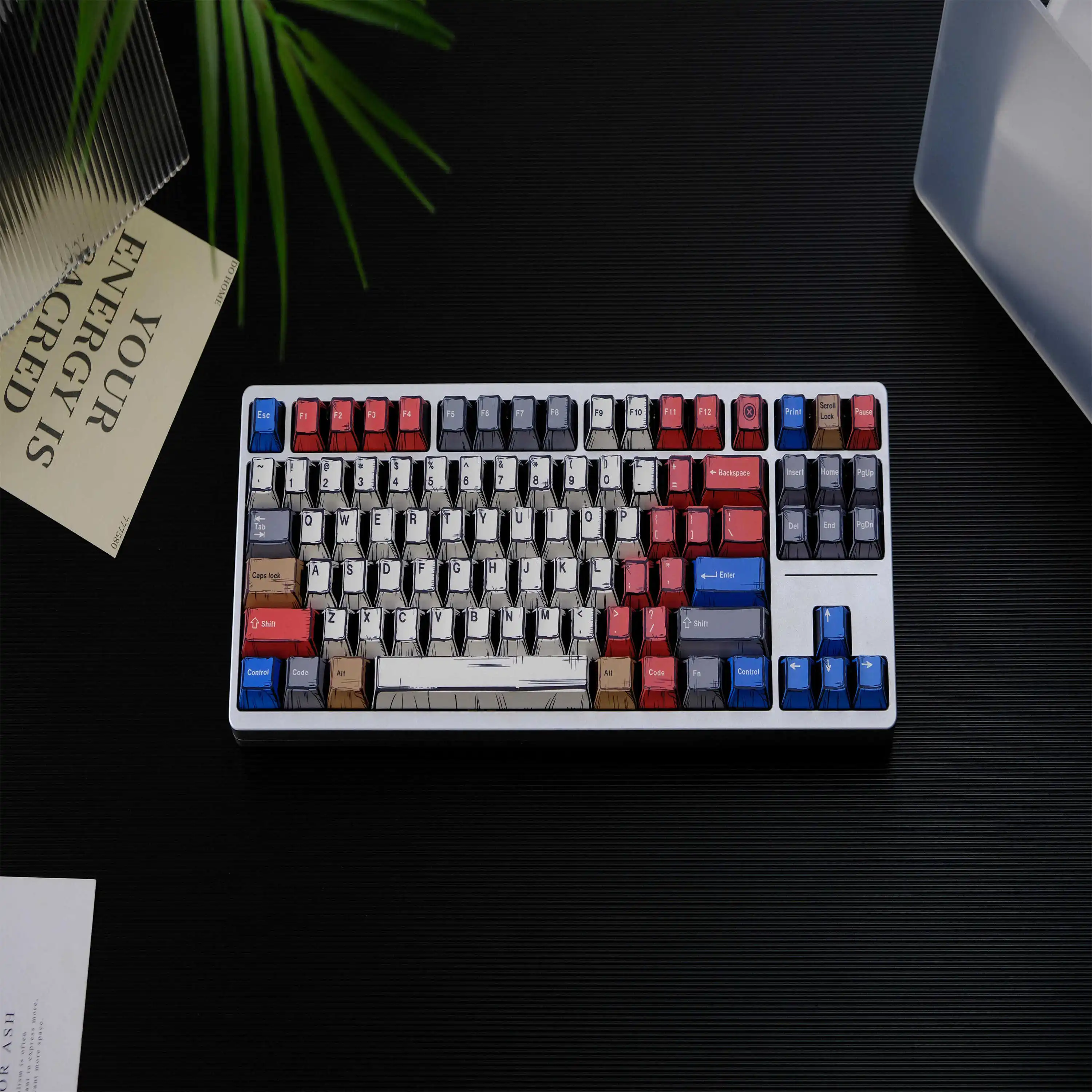 Juego de teclas con tema de cien lámparas, 150 teclas PBT, tapa de teclado estilo Manga personalizada, perfil de cereza, teclas para juegos para teclado mecánico