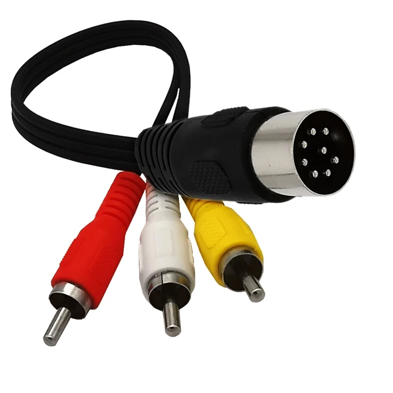 Cable macho Lotus de 0,5 m, 3m, DIN, 8 pines a 3RCA, para cable adaptador de audio, piano y equipo de audio de instrumentos - imagen 2