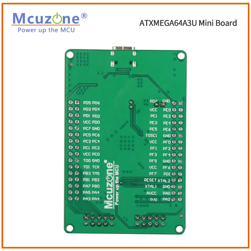 Mini placa ATxmega64A3U, programa USB PDI JTAG, XMEGA64A3 U 64A3U, AVR ATMEL MICROCHIP 7UART - imagen 4