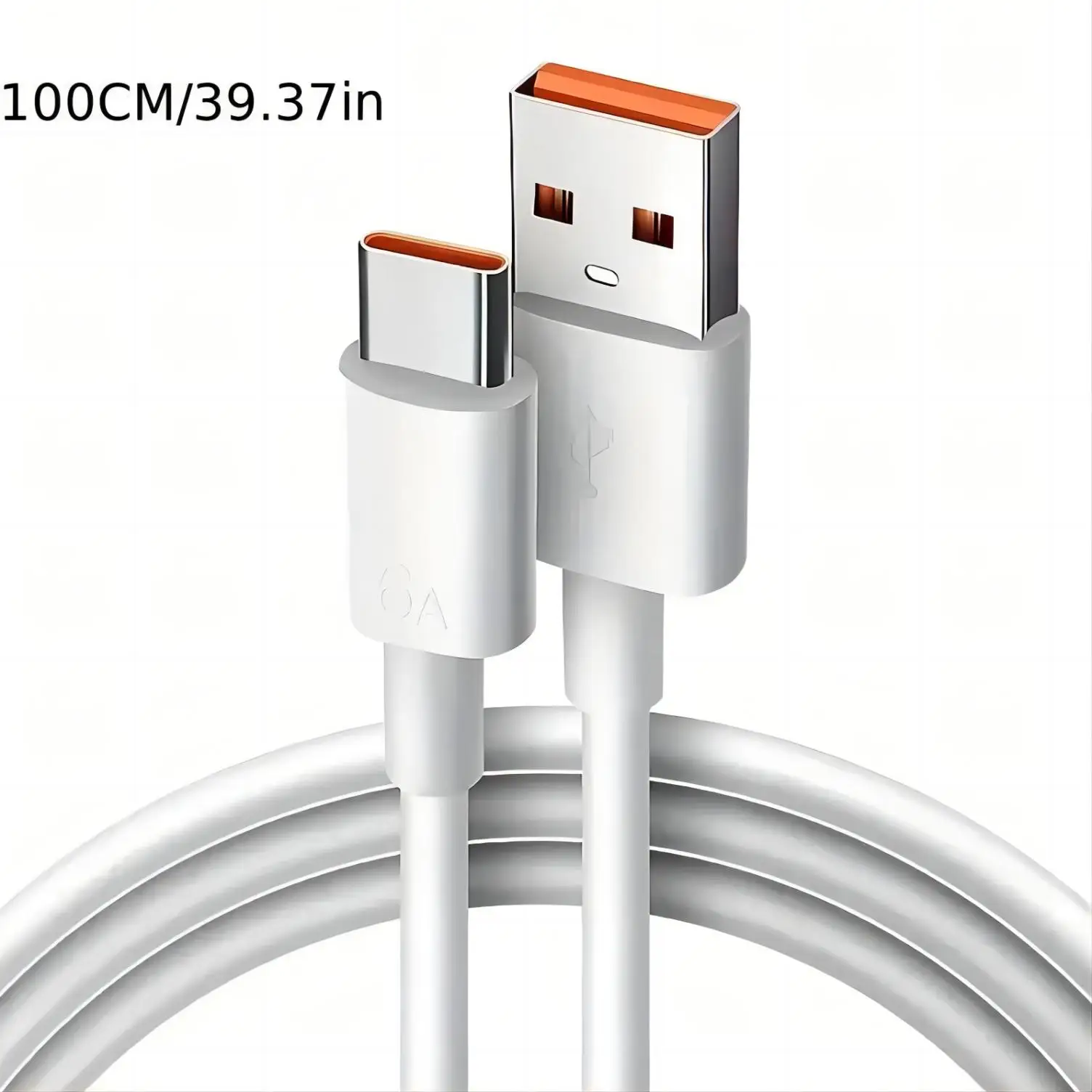 Cable de carga rápida USB A tipo C para teléfono, tableta, PC, paquete de 3, 1M/3 pies - imagen 2