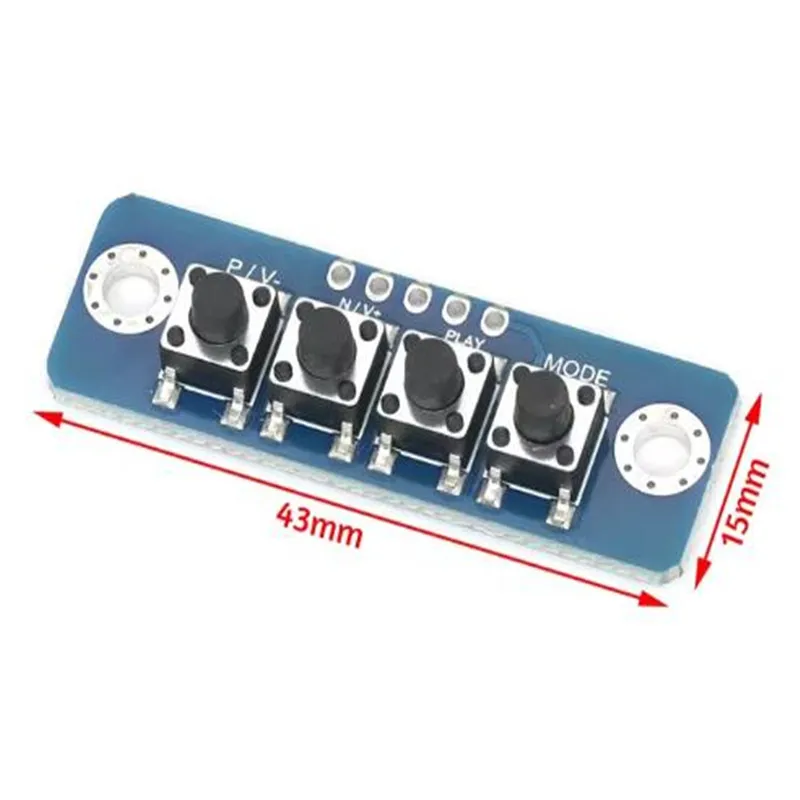 Módulo de botón independiente de 3/4/5 bits, módulo de botón externo MCU, placa de botón Micro interruptor para placa de botón amplificador de potencia BT - imagen 5