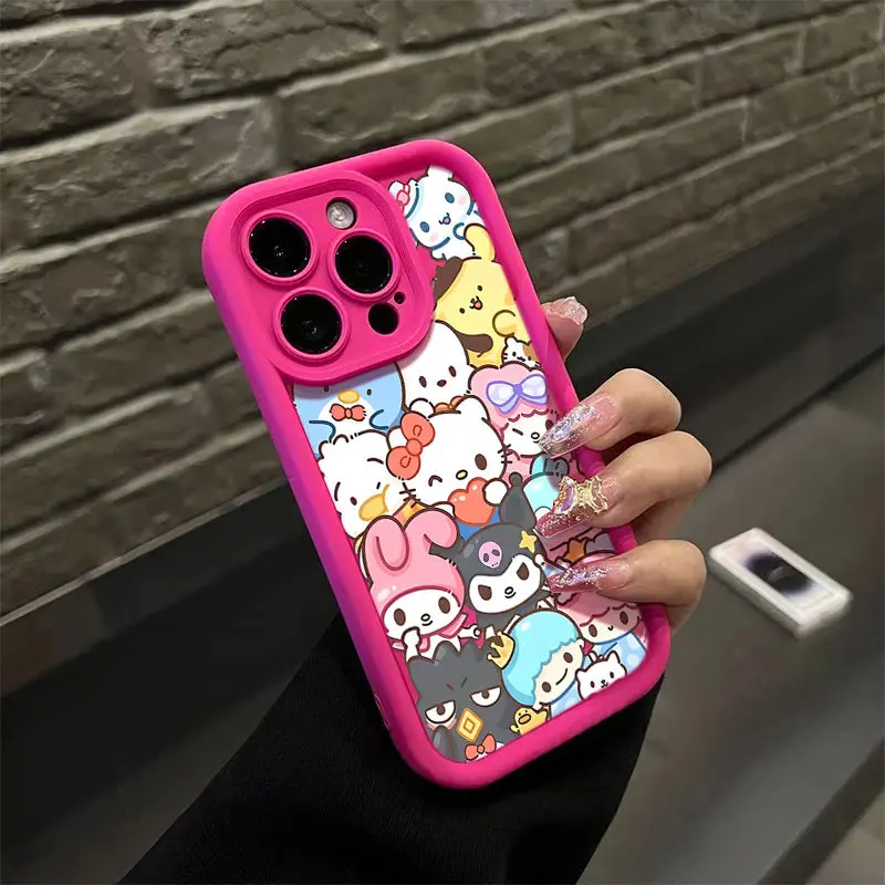 Lovely  HelloKitty TPU Case For iPhone 15 14 13 Pro Max 12 11 Pro XR XS X 7 8 Plus SE 2020 Silicone Shockproof Cover Shell - imagen 5