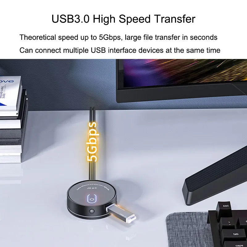 Jinghua-Interruptor de escritorio para ordenador, botón de extensión de alimentación externa, USB 3,0, Universal, para el hogar - imagen 4