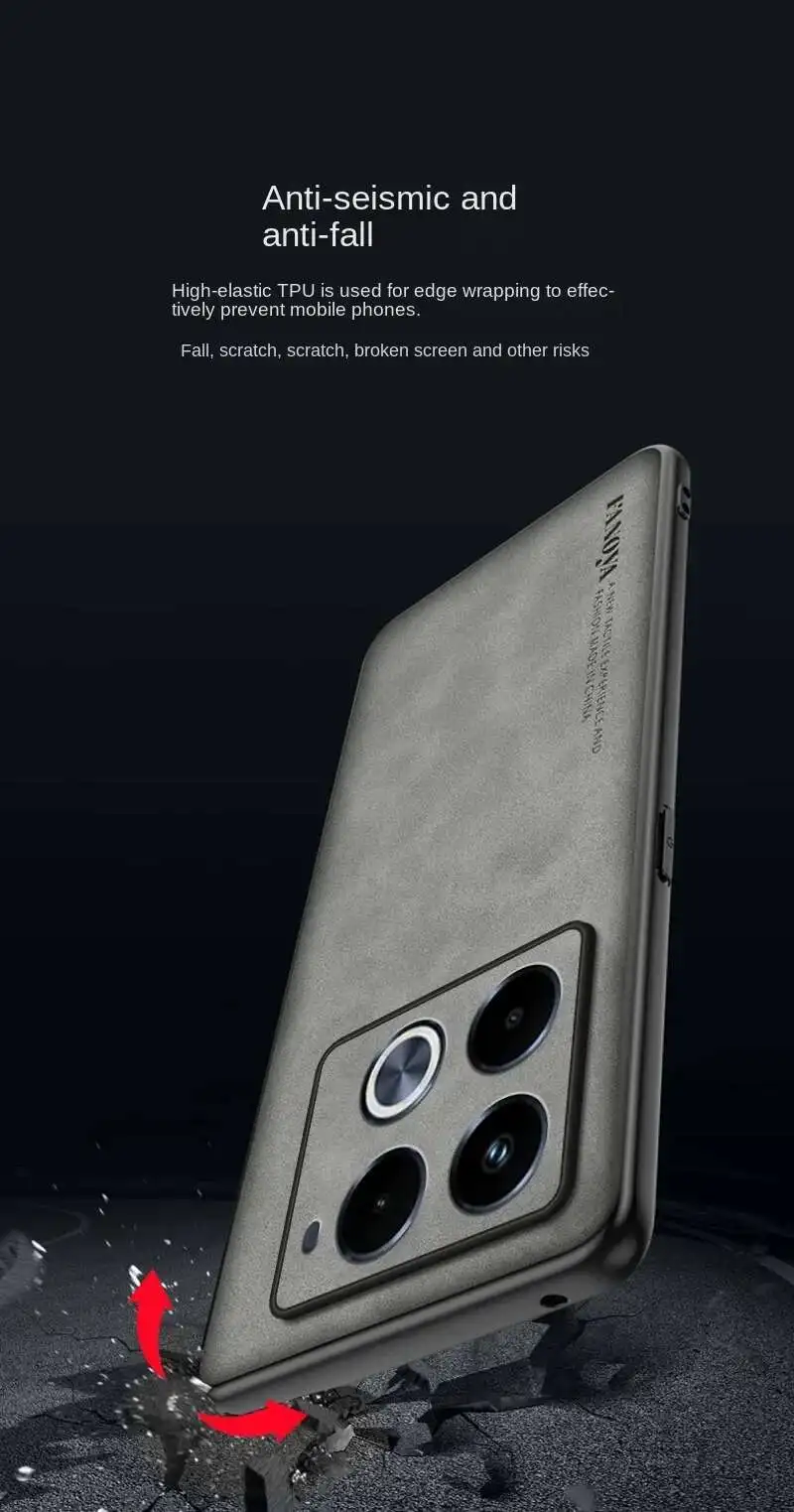 Funda de piel de oveja para Infinix Note 40 50 Pro 50s, funda protectora magnética para coche para hot 60 Note 50 Pro Plus - imagen 4