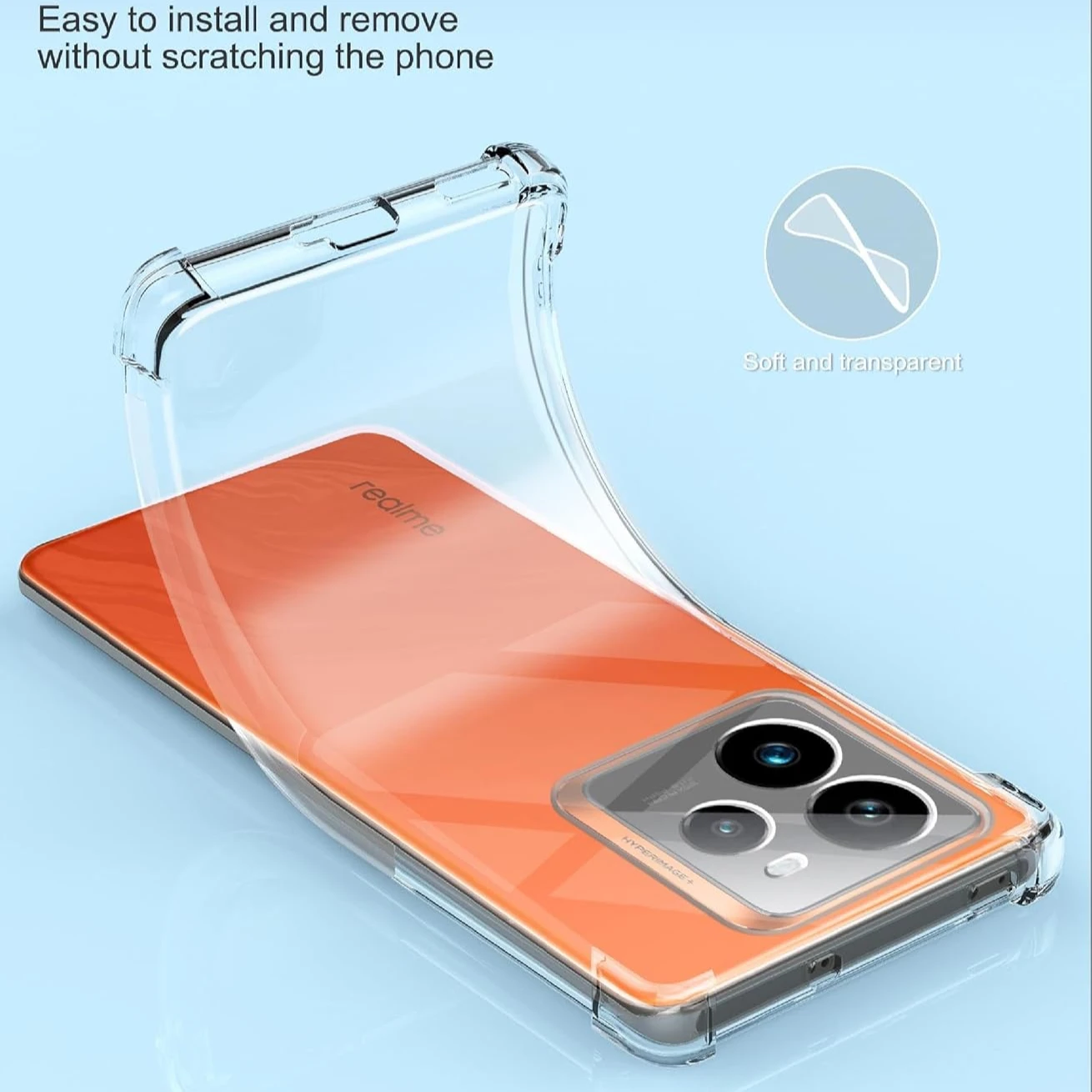 Funda transparente de TPU para Realme GT 7 Pro 5G GT 6 6T, funda protectora de cuatro esquinas a prueba de golpes, Fundas - imagen 5