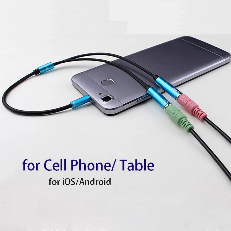 Convertidor de Audio, divisor de Cable, auricular y micrófono, adaptador de Cable extensible para ordenador portátil, iOS, Android, teléfono móvil, tableta - imagen 2