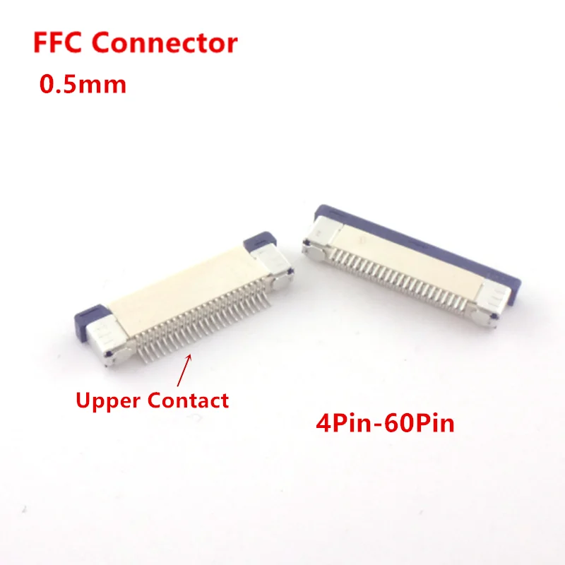10 Uds conector FPC FFC 0,5mm 1,0mm AWM 20624 80C 60V VW-1 Cable plano PCB 4/5/6/7/8/10/12/14/16/18/20/26/30/32/36/40/50/60Pin - imagen 2