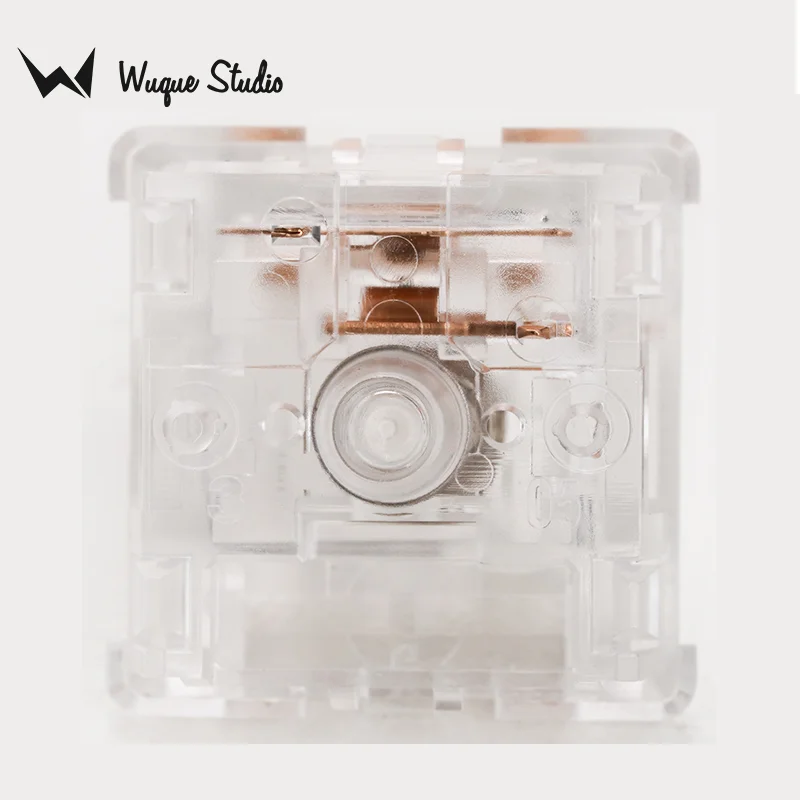 Interruptor Wuquestudio WS, carcasa de PC completamente translúcida, vástago de nailon, retroalimentación lineal, 35 uds, teclado mecánico personalizado Fot - imagen 4