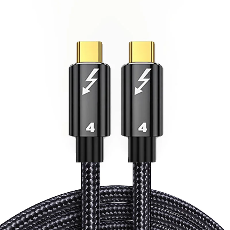 1Ps Thunderbolt 4 Cable USB4.0 40Gbps USB C a tipo C PD 100W 5A 8K @ 60Hz Cable de USB-C de transferencia de datos de carga rápida para Macbook Pro - imagen 5
