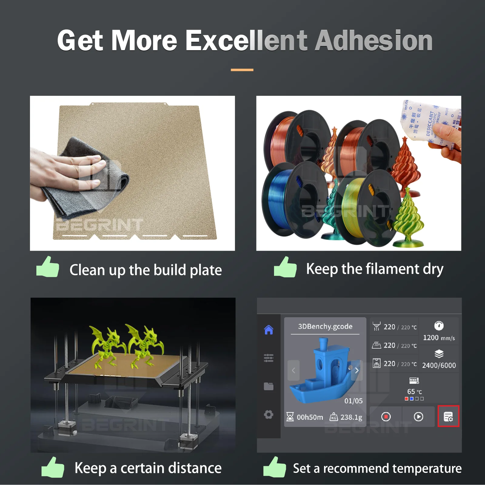 Placa de construcción para Snapmaker U1, PEI texturizado, suave, PET PEO, 270x270, cama térmica de hoja de acero con resorte de doble cara para Snapmaker U1 - imagen 4