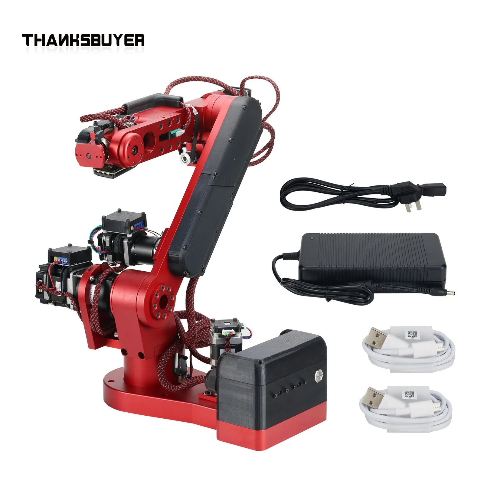 Brazo robótico AR4 6DOF, brazo mecánico de escritorio con controlador de Motor, código abierto ROS, carga de 2KG sin accesorio eléctrico