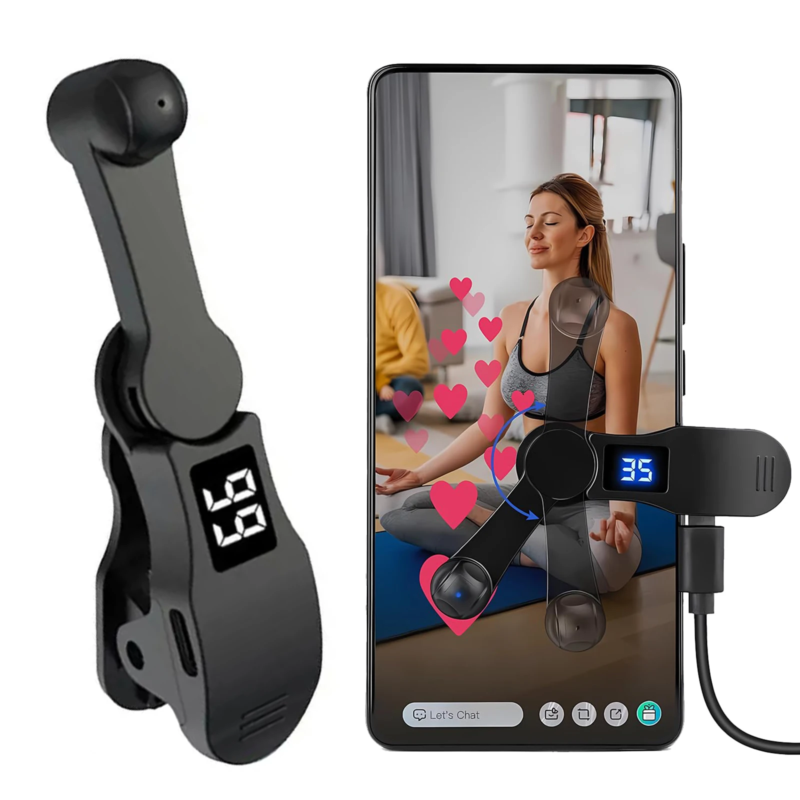 Clicker de pantalla automático Digital, Tapper de pantalla de teléfono automático, dispositivo de pantalla de teléfono USB para teléfonos inteligentes, juegos, le gusta en vivo, tareas de recompensa