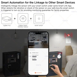 Tuya SmartLife Sensor de Vibración e Inclinación Zigbee