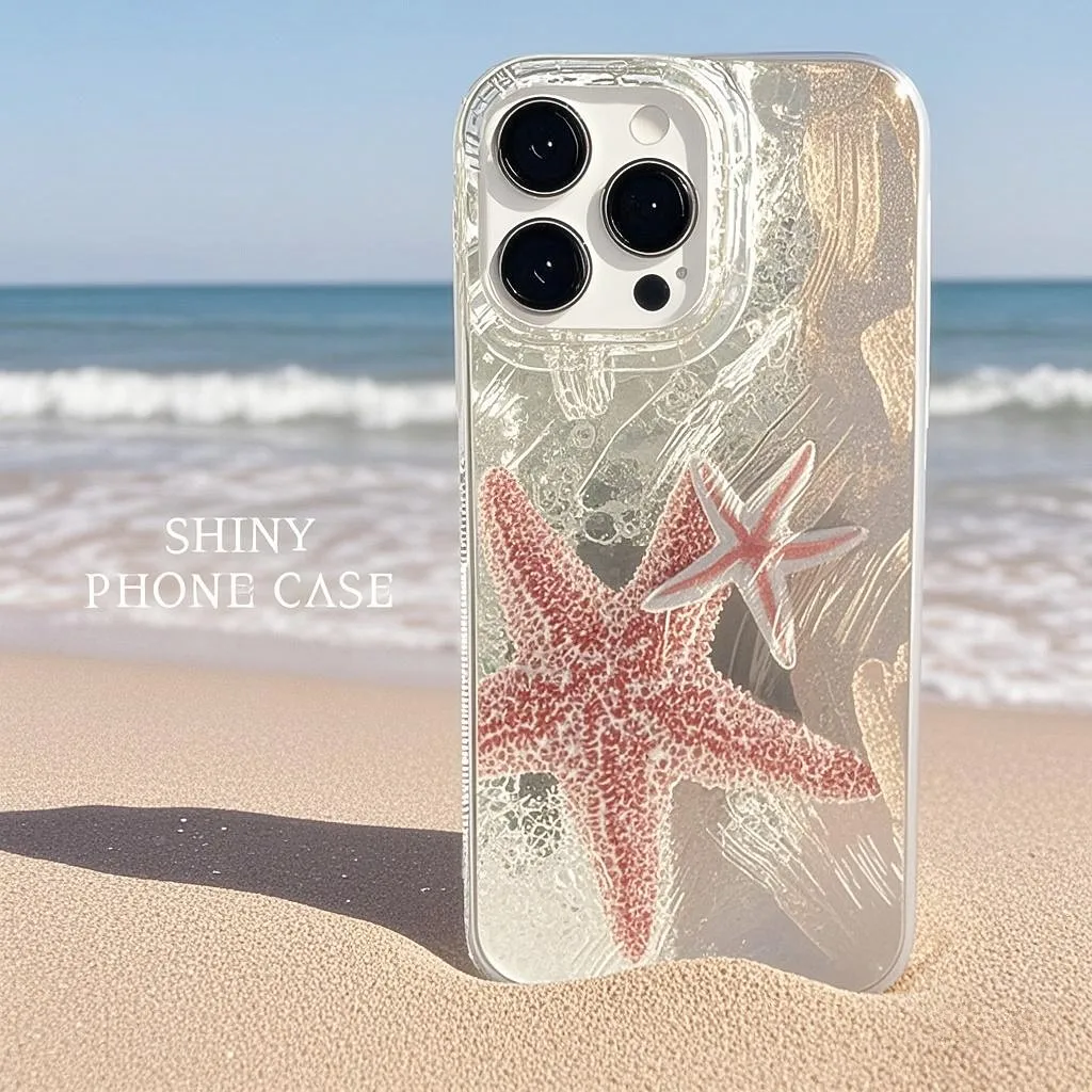 Funda de teléfono para iPhone 16 15 14 13 12 11 Pro 16E 15Pro 16Pro Max X XS Max XR SE 2 7 8 Plus Cool Turtle Seaside Pattern IMD Cover - imagen 2