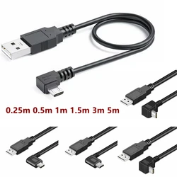 Cable Micro USB Tipo A en Ángulo para Carga y Transferencia de Datos