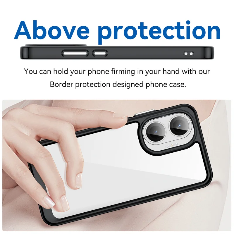 Funda transparente colorida de TPU para Xiaomi Poco F7 5G, funda protectora transparente, Coque Capa - imagen 5