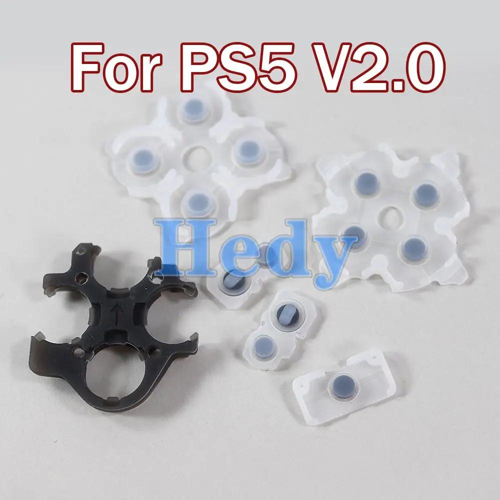 2 juegos de goma conductora de silicona suave para PlayStation 5 PS5 V1 V2 V3 controlador adhesivo botón Pad teclado Accesorios - imagen 4