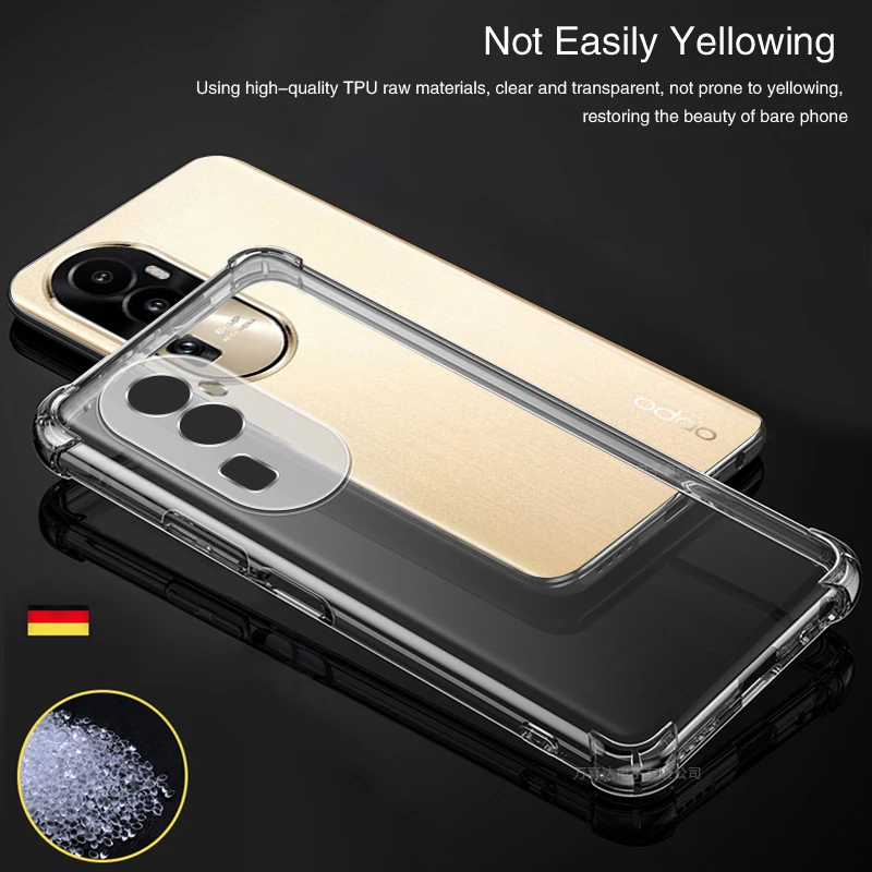 OPPO Reno 10 Pro Plus 5G Funda Silicona Airbag TPU Transparente – Lujo - imagen 3