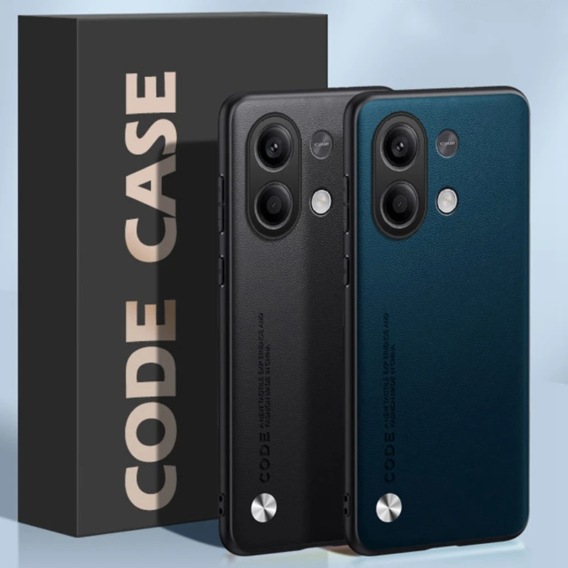 Funda de cuero PU de lujo para Xiaomi Redmi Note 13 4G, carcasa trasera de silicona mate, funda de teléfono de protección completa para Redmi Note 13 Coque - imagen 4