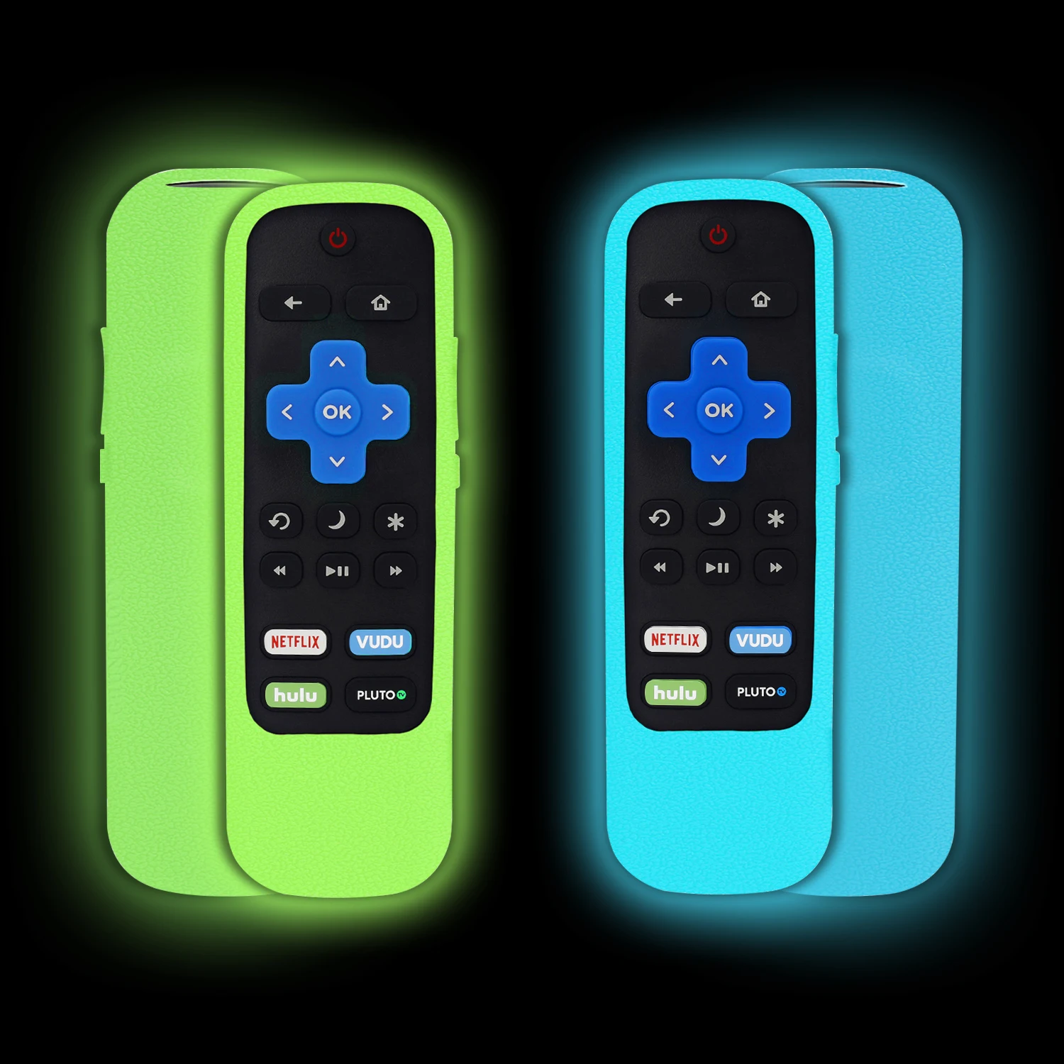 Funda protectora para mando a distancia TCL Roku TV, cubierta de silicona antideslizante, 3600R 3800/3900, 1 par - imagen 2