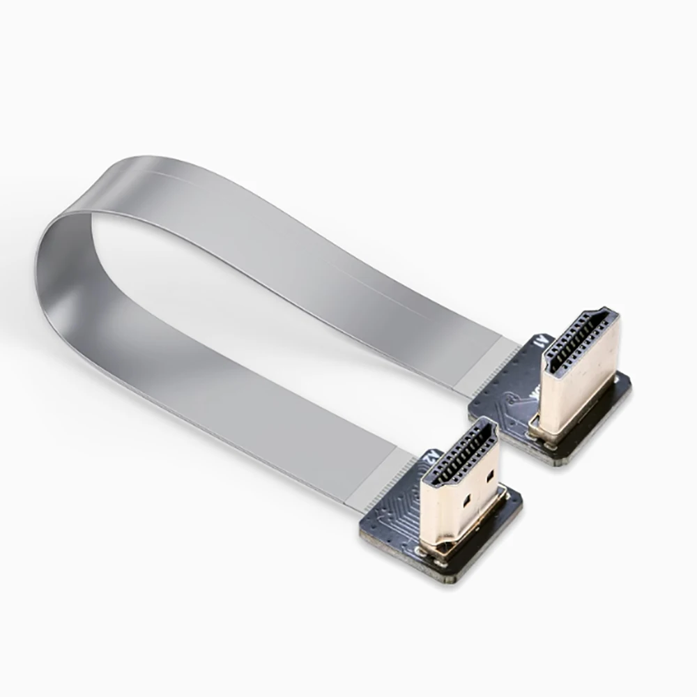 Cinta FPV Compatible con HDMI Cable plano Flexible Raspberry Pi 4 Micro HDMI a HDMI/Mini HDMI hembra 90 grados FFC 20 pines - imagen 5