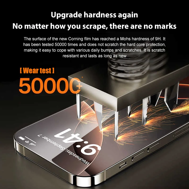 Funda completa de vidrio templado para For iPhone, Protector de pantalla de alta definición, accesorios de teléfono para For Apple iPhone 16, 15, 14, 13, 12, 11 Pro Max Plus Mini, 1-3 piezas - imagen 4