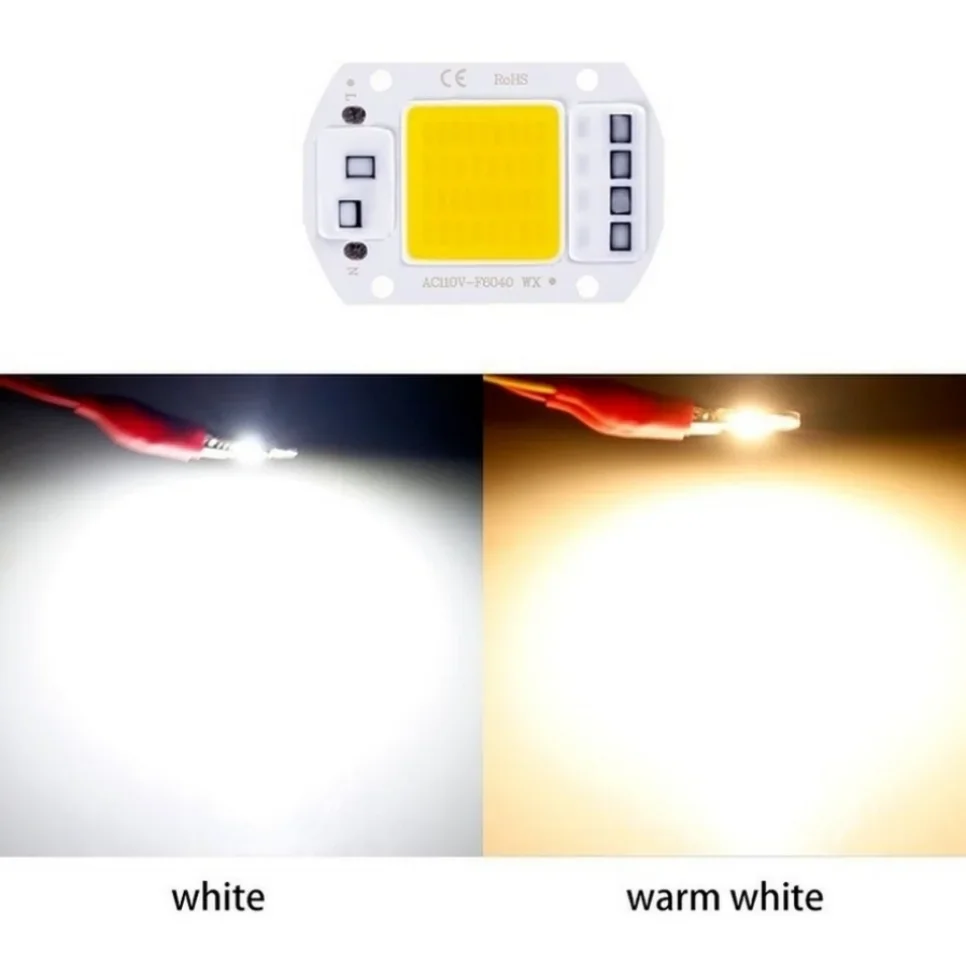 Chip LED COB de 110V, 220V, 20W, 30W, 50W, sin necesidad de controlador, cuentas de lámpara para foco de luz de inundación, Chip de iluminación artesanal - imagen 5