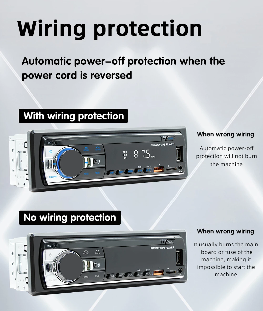 Reproductor estéreo de Radio para coche reproductor MP3 Digital Bluetooth JSD-530 520 60Wx4 FM Audio estéreo música USB/SD con entrada auxiliar en el tablero - imagen 4