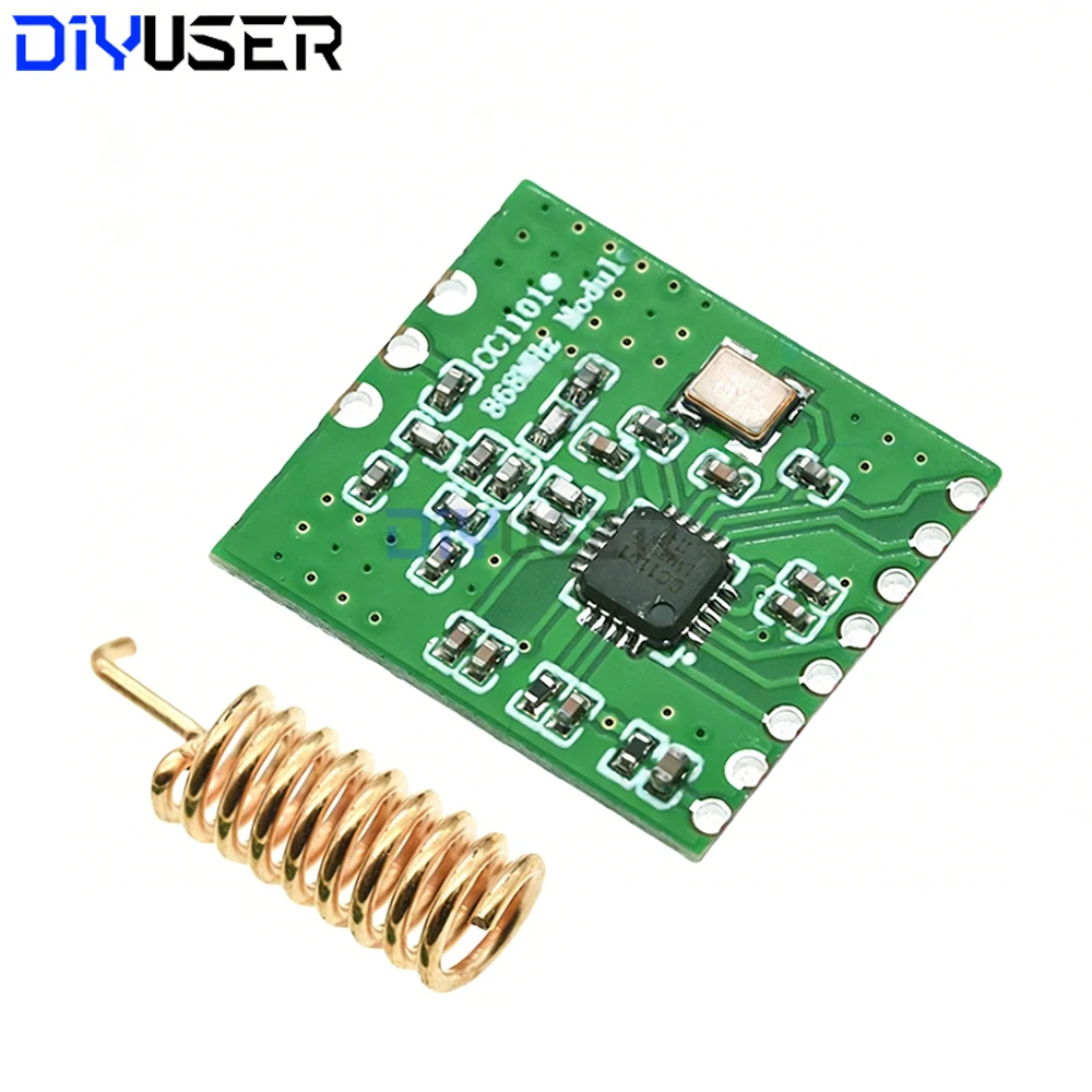 Módulo inalámbrico CC1101, antena de transmisión de larga distancia, interfaz SPI de 868MHZ, baja potencia M115 para FSK GFSK ASK OOK MSK de 64 bytes