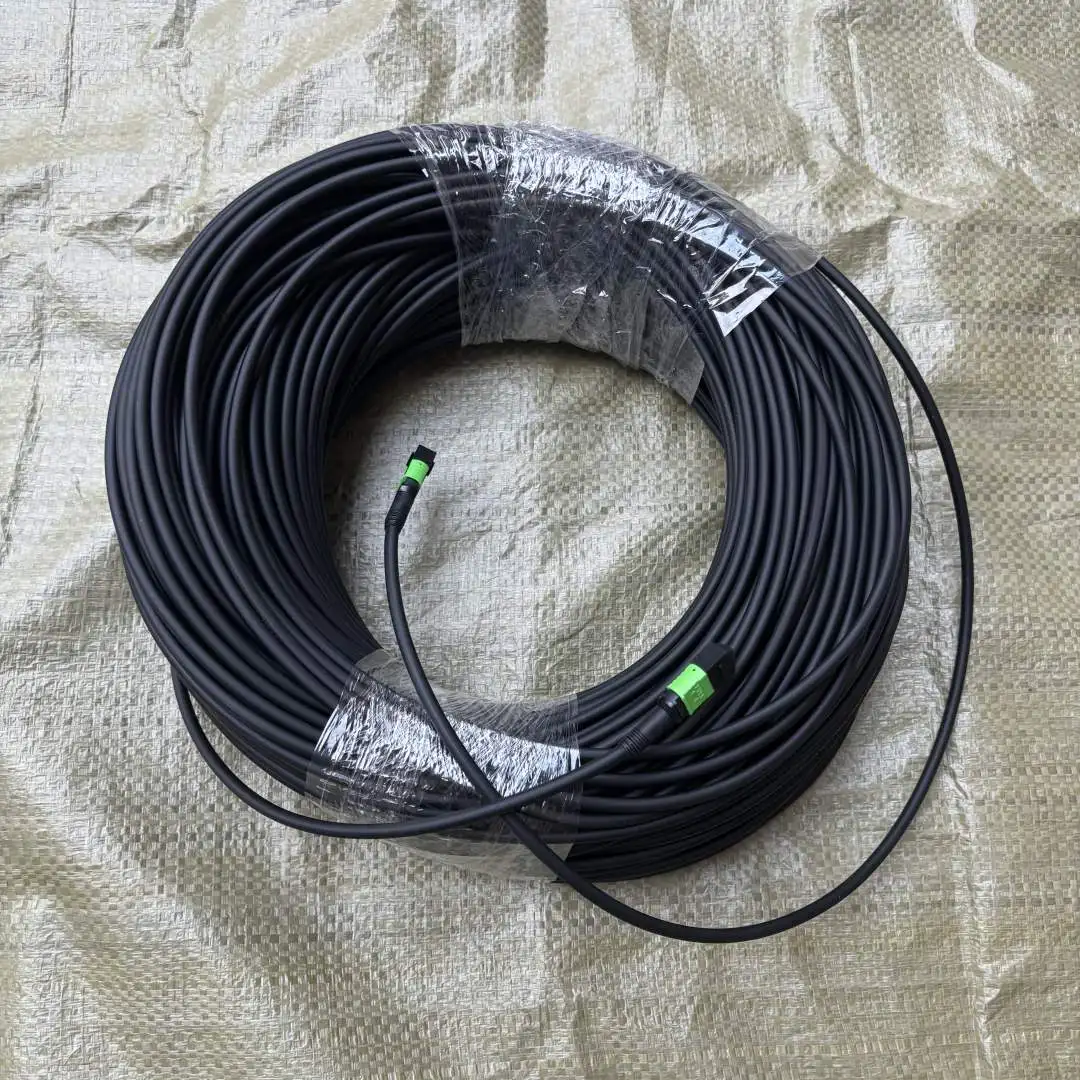 MTP cable de conexión blindado 12 núcleos tipo A TPU MPO APC 40-120m 80m 50m 100m monomodo 12C SM 12 fibras puente de fibra óptica al aire libre - imagen 4