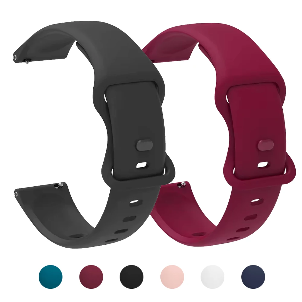 1 Uds. Correa de 20mm para Amazfit Bip 3 Pro/S Lite/U Pro/GTR 42mm Correa de silicona para Amazfit GTS 4 2 Mini/2E pulsera