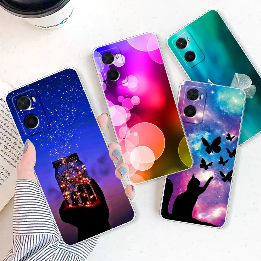Funda de teléfono transparente para Oppo A76, A96, A36, A56, A56S, Funda de silicona suave, Funda transparente OppoA16, A16, Oppo A16S, A16K - imagen 4