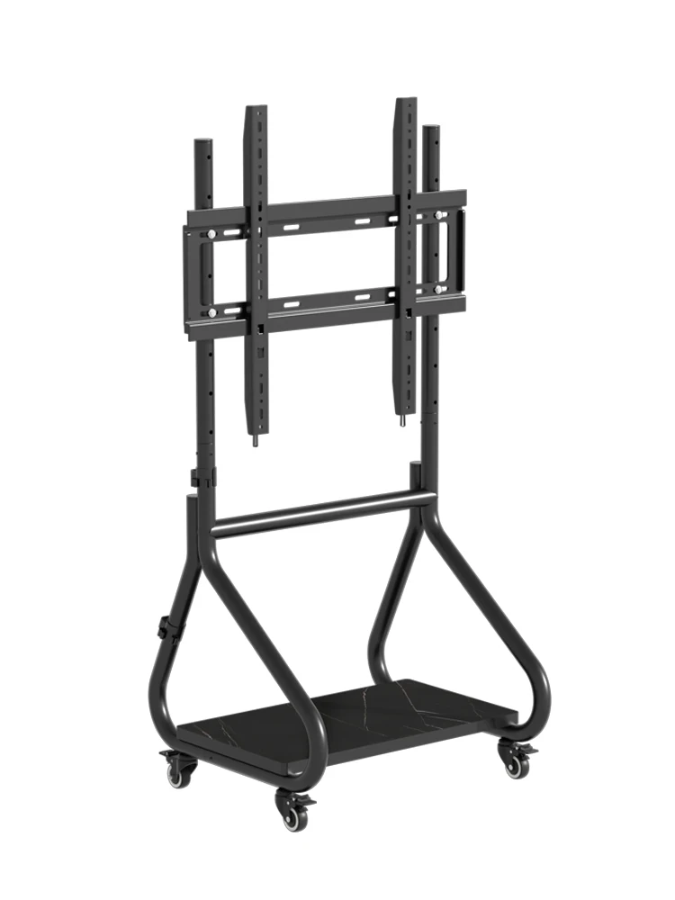 HILLPORT Carrito de TV móvil con altura ajustable de 50-80 pulgadas, soporte giratorio para suelo, soporte artístico SC30 para televisores - imagen 3