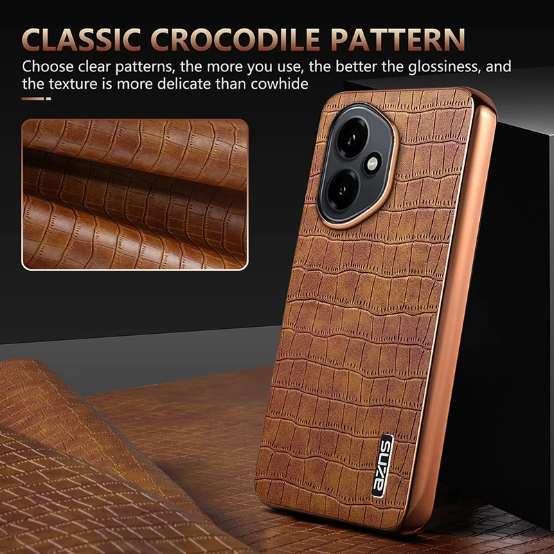 Para Huawei Honor 400 Pro funda de lujo de cuero PU funda protectora trasera para Honor 400 400Pro versión Global carcasa de teléfono - imagen 3