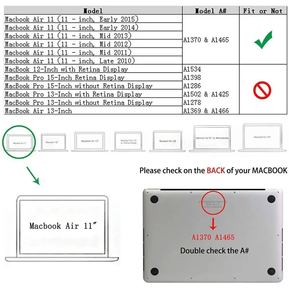 Funda mate para MacBook Air de 11 pulgadas (A1370/A1465) - Funda protectora rígida delgada a presión para MacBook Air 11 - imagen 3