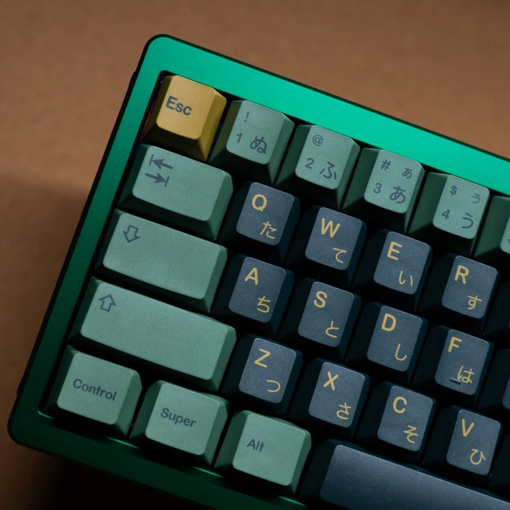 Juego de teclas con tema verde Renoir, perfil de cereza PBT, 140 teclas, teclas originales personalizadas hechas a mano para accesorios de teclado mecánico - imagen 2