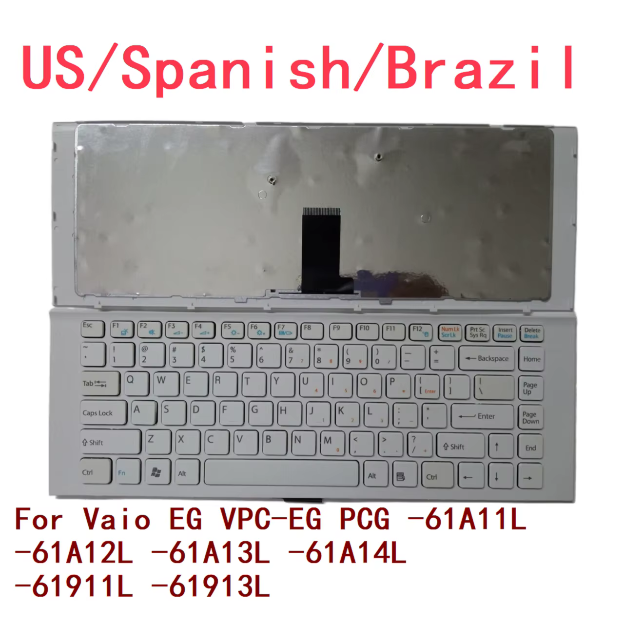Teclado para portátil Sony Vaio EG, accesorio para ordenador portátil, español, de EE. UU., VPC-EG, PCG -61A11L -61A12L -61A13L -61A14L -61911L -61913L