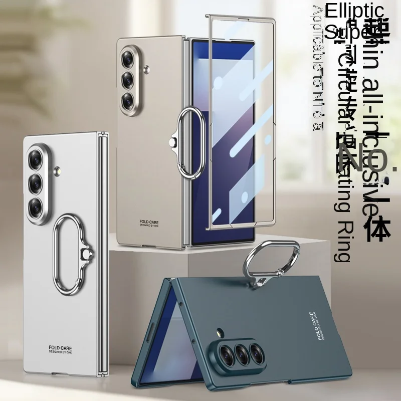 Para Samsung Galaxy Z Fold 7 funda dura delgada con soporte de anillo funda protectora trasera para Samsung Z Fold7 funda completa para teléfono - imagen 2