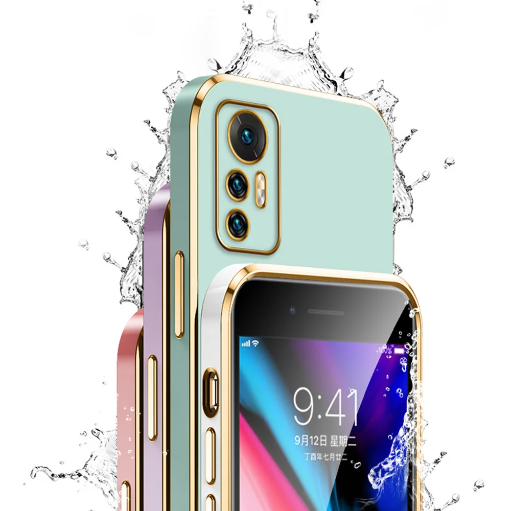 Para Xiaomi 12 lite funda Xiaomi Mi 11 Lite 5G Mi 11 12x12s 12T Pro 10s 10 13 lite Mi 11T 8 9 funda de teléfono cubierta protectora chapada - imagen 3