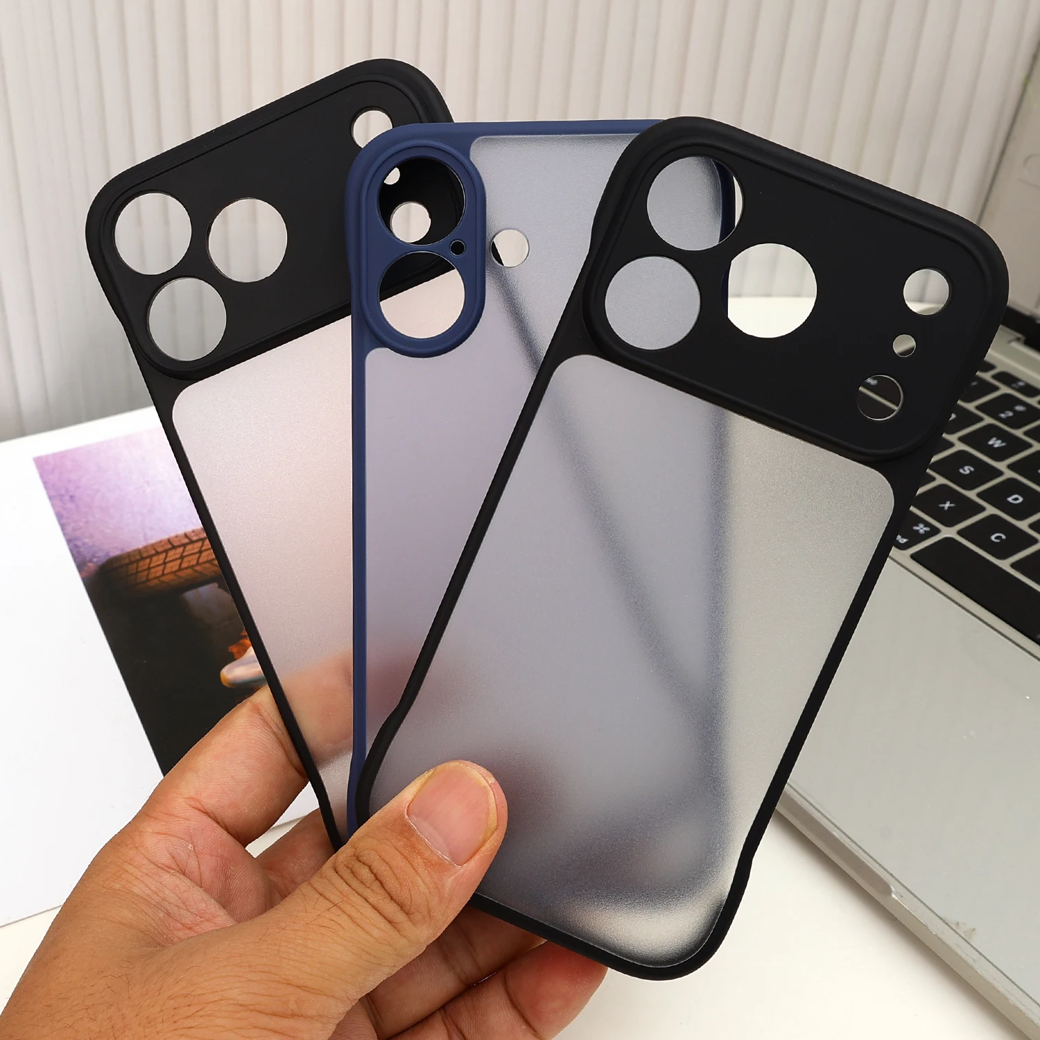 Funda de teléfono esmerilada mate sin marco para iPhone 17 17Air 17Pro MAX, funda trasera a prueba de golpes, carcasa protectora anticaída para iPhone 17 - imagen 4