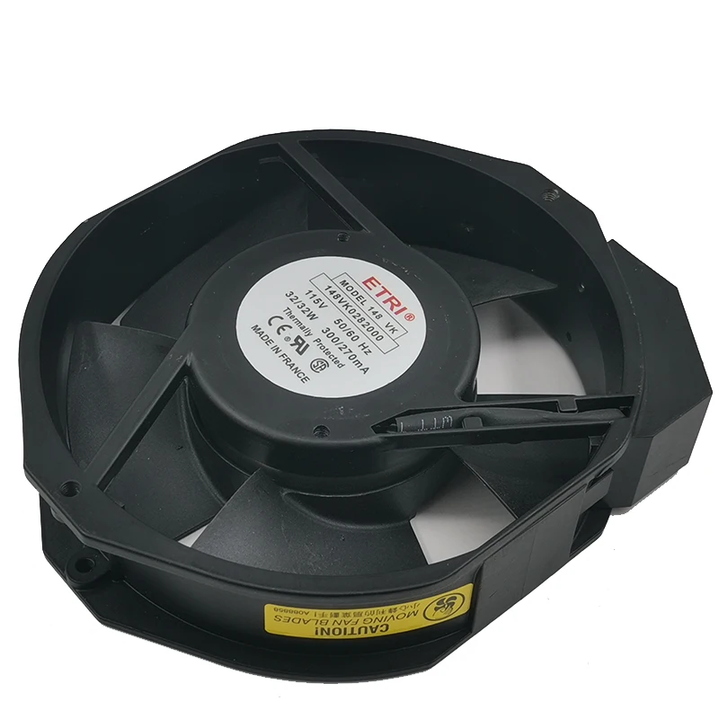 ETRI 148VK0282000 ventilador de refrigeración de CA con marco de aluminio, 115V, 172x150x38mm, nuevo - imagen 2