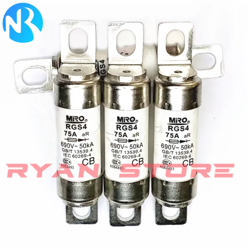 1 Uds 100% nuevo fusible RGS4 10A 16A 20A 25A 32A 35A 40A 50A 55A 63A 75A 80A 100A 110A aR 660GH 690V - imagen 3