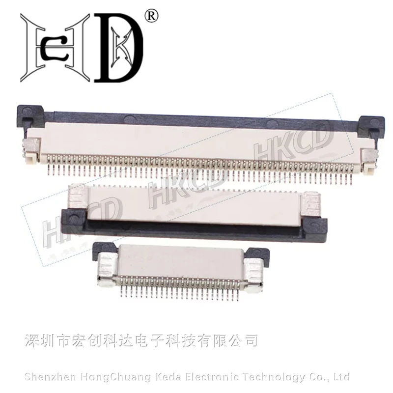 Conector de Cable plano FFC, enchufe de pantalla LCD, espaciado de 0,5 MM, tipo cajonera, conexión superior a conector FPC 19-45P, 10 Uds. - imagen 5