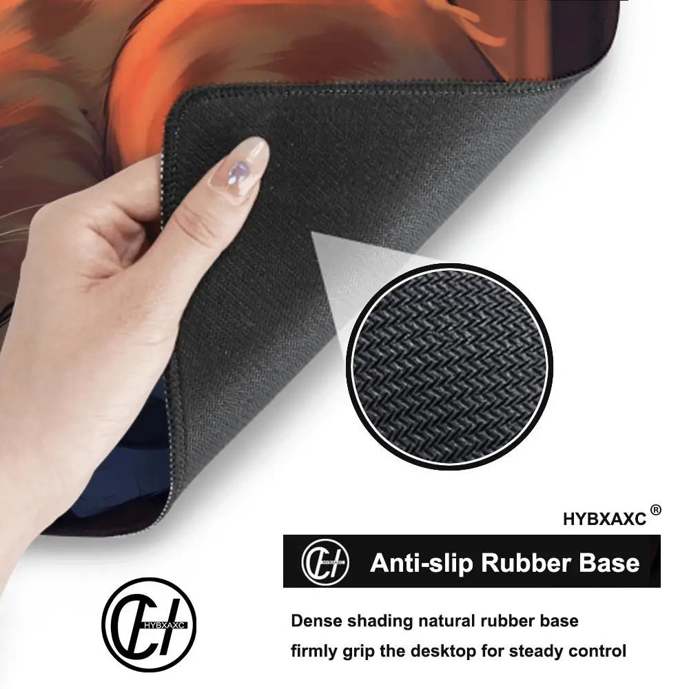 Alfombrilla de ratón de gato naranja durmiente, Base de goma grande, antideslizante, accesorios de escritorio para PC, alfombrilla para teclado de oficina y jugador, alfombrilla decorativa - imagen 5