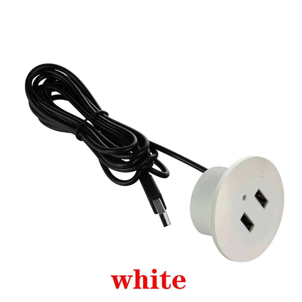 Agujero de escritorio integrado, 5V, 2a, USB a USB, enchufe Dual, carga oculta, muebles de oficina, teléfono móvil Invisible, carga rápida - imagen 4