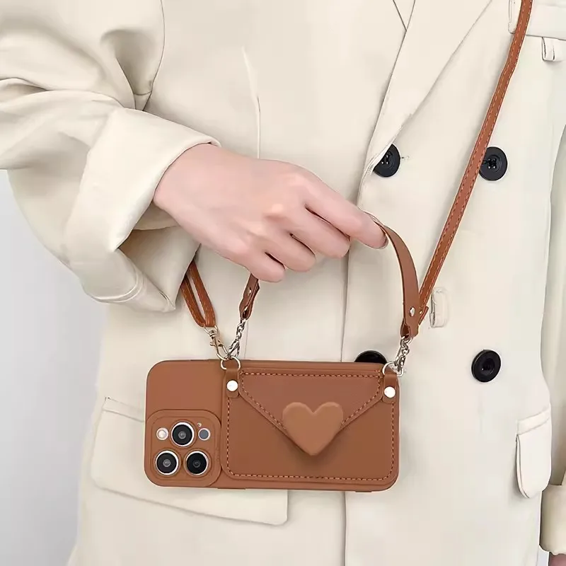 Funda de cuero con correa de mano y cordón cruzado para Xiaomi Mi 13 12 12T 11 11T Pro Lite