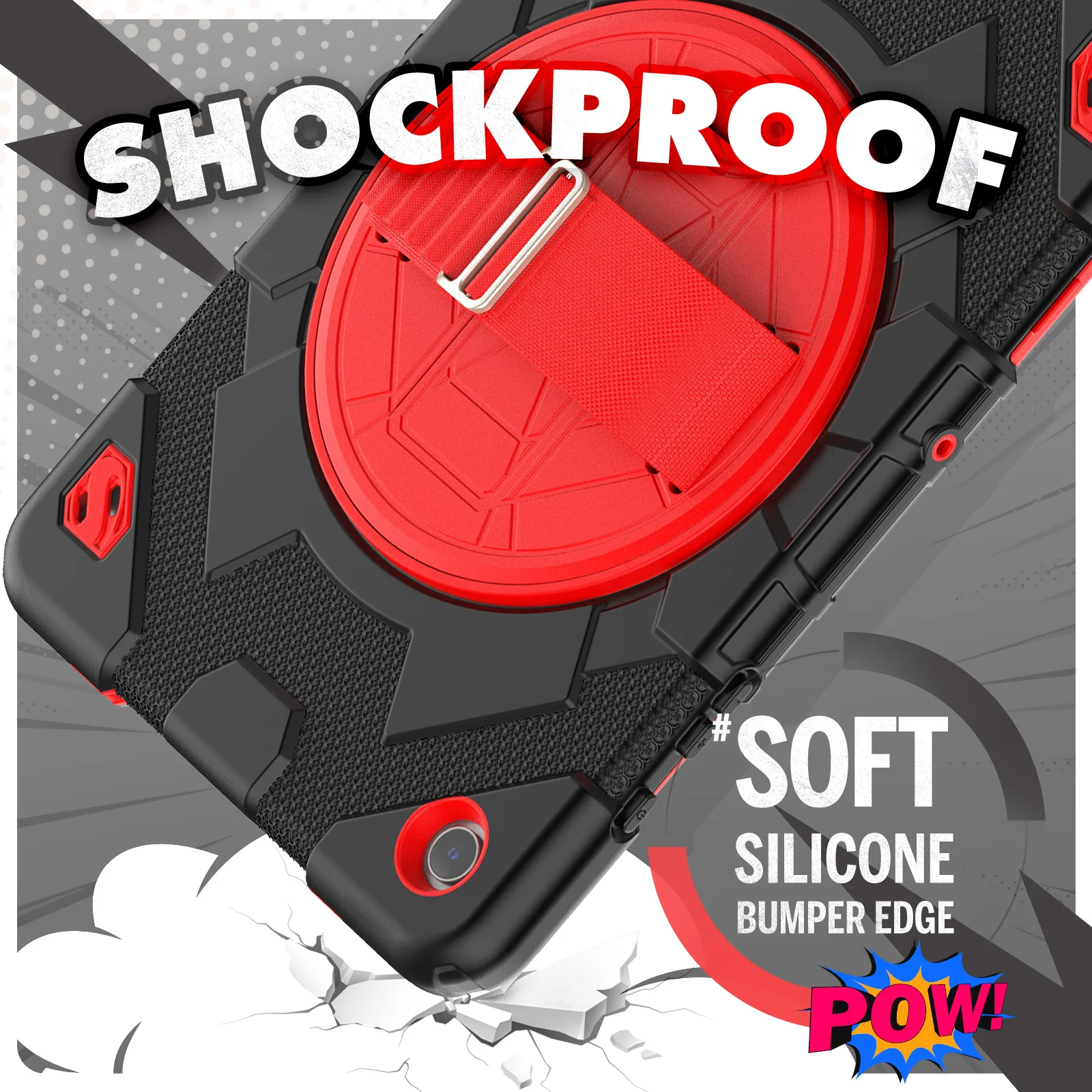 Funda híbrida para Samsung Galaxy Tab A9 Plus 2023 11,0 pulgadas SM-X210 SM-X215 SM-X216B 360 soporte giratorio armadura cubierta correa de hombro - imagen 5