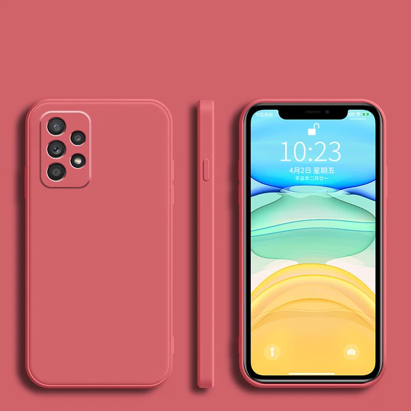 Funda cuadrada de silicona suave para Samsung Galaxy, funda trasera protectora para cámara, Color sólido, para Samsung Galaxy A53, A73, A33, A23, A13, 4G, 5G - imagen 5