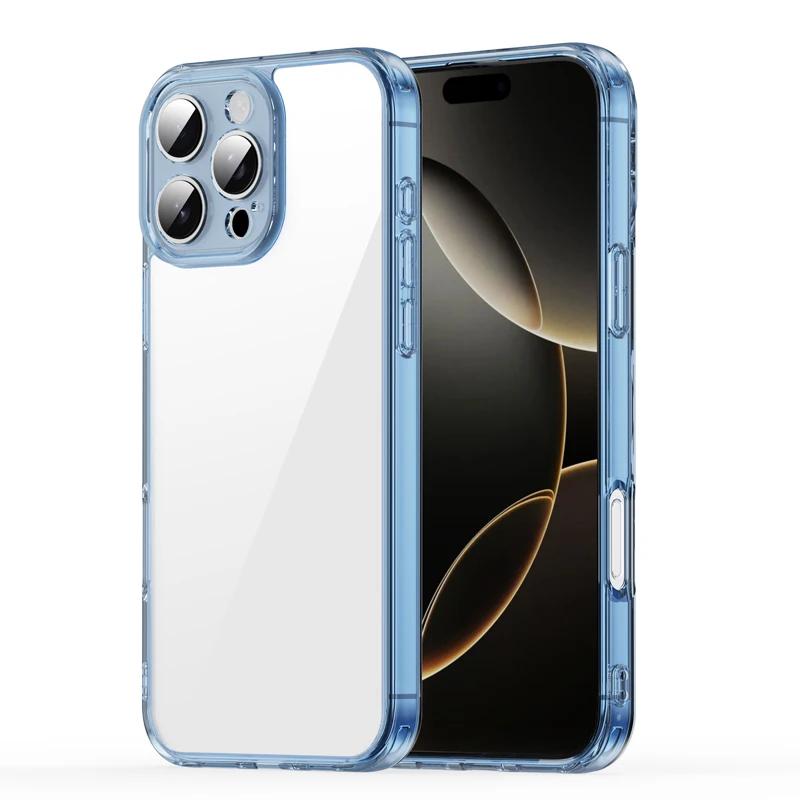 Para iPhone 16e se4 16 Pro Max funda 15 Plus 5G cubierta TPU borde acrílico Backplane fundas protectoras para iPhone 15 Pro Max - imagen 4